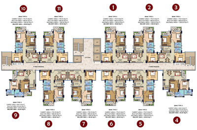 Project Image of 570.0 - 778.7 Sq.ft 2 BHK Apartment for buy in Viraj BBD Green City Lotus Court