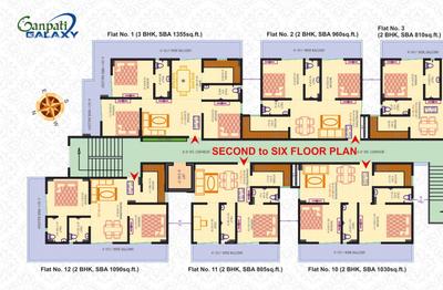 Project Image of 805.0 - 1901.0 Sq.ft 2 BHK Apartment for buy in Ganpati Galaxy Phase 1