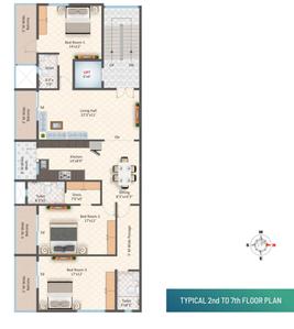Project Image of 0.0 - 2010.0 Sq.ft 3 BHK Apartment for buy in Shree Prateshwar Residency
