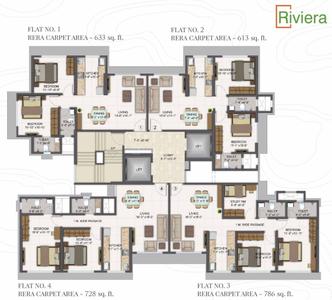 Project Image of 985.0 - 1069.0 Sq.ft 3 BHK Apartment for buy in Trishabh Greens Wing A