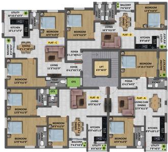 Project Image of 1018.0 - 1412.0 Sq.ft 2 BHK Apartment for buy in Shree Aaditri