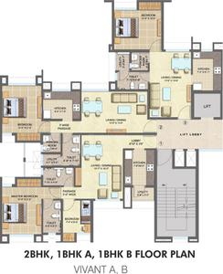 Project Image of 770 Sq.ft 2 BHK Apartment / Flat for sale in Thane West for Rs. 12000000