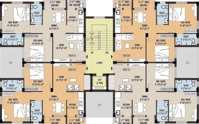 Project Image of 735.0 - 984.0 Sq.ft 2 BHK Apartment for buy in Shrachi Renaissance Smart Homes