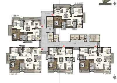 Project Image of 1890.0 - 4085.0 Sq.ft 3 BHK Apartment for buy in Lansum Etania