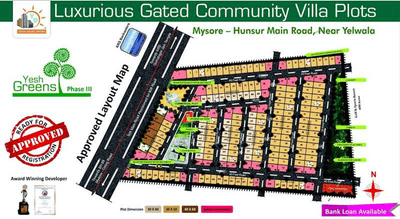 Project Image of 1200.0 - 2400.0 Sq.ft Residential Plot Plot for buy in Yesh Greens Phase III
