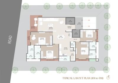Project Image of 0.0 - 3564.0 Sq.ft 4 BHK Apartment for buy in Nandini Arise