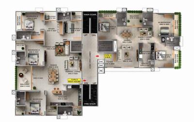 Project Image of 1351.0 - 3098.0 Sq.ft 2 BHK Apartment for buy in Siddhi Chandravilasam