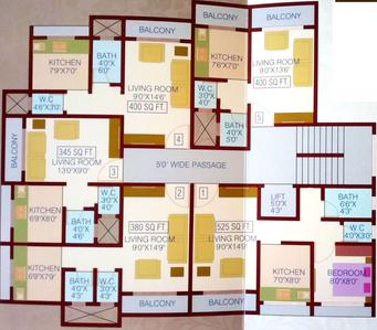 Project Image of 345.0 - 525.0 Sq.ft 1 RK Apartment for buy in Shreenath Hemant Arcade
