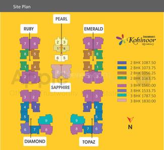 Project Image of 628.0 - 1830.0 Sq.ft 1 BHK Apartment for buy in  Kohinoor Residency