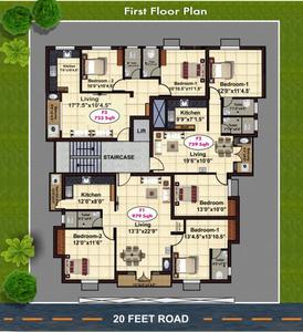 Project Image of 723.0 - 1068.0 Sq.ft 2 BHK Apartment for buy in JKB Sesha Enclave