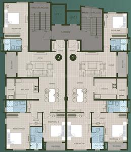 Project Image of 1331.0 - 1372.0 Sq.ft 3 BHK Apartment for buy in Arihant Vipassana