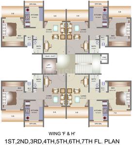 Project Image of 677.0 - 704.0 Sq.ft 1 BHK Apartment for buy in Tharwani Vedant Nakshatra