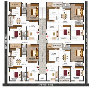 Project Image of 1175.0 - 1475.0 Sq.ft 2 BHK Apartment for buy in Sree Sai Vasavi Meadows