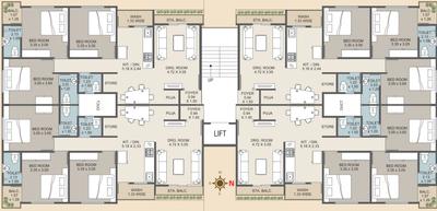 Project Image of 0.0 - 826.99 Sq.ft 3 BHK Apartment for buy in Shreenathji Akshar Green Tower A3 To A9
