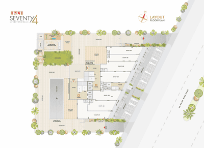 Project Image of 1001.9 - 1082.53 Sq.ft 3 BHK Apartment for buy in Labh Seventy 4