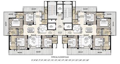 Project Image of 0.0 - 3500.0 Sq.ft 4 BHK Apartment for buy in Mapsko The Icon 79