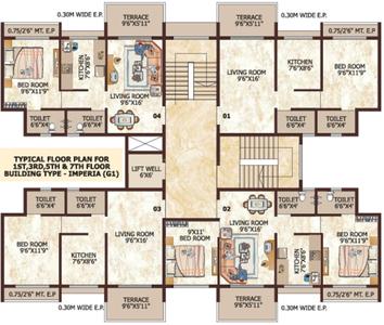Project Image of 356.0 - 575.0 Sq.ft 1 BHK Apartment for buy in Tharwani Ariana Phase II