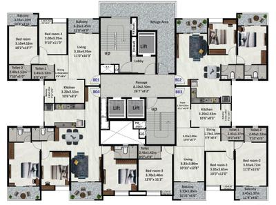 Project Image of 837.97 - 1212.99 Sq.ft 2 BHK Apartment for buy in Nyati Emerald I