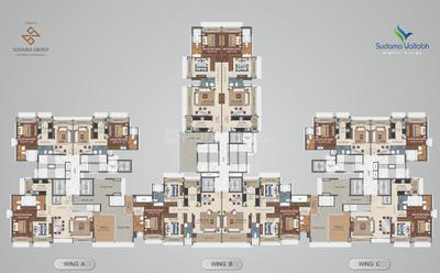 Project Image of 467.0 - 1605.56 Sq.ft 1 BHK Apartment for buy in Sudama Vallabh Wing A B C