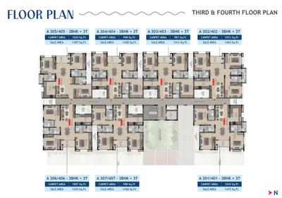 Project Image of 987.0 - 1032.0 Sq.ft 3 BHK Apartment for buy in Isha River Front