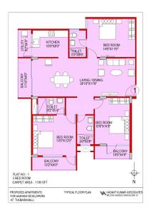 Project Image of 823.0 - 1684.0 Sq.ft 1 BHK Apartment for buy in Aashish A N Reddy Apartment