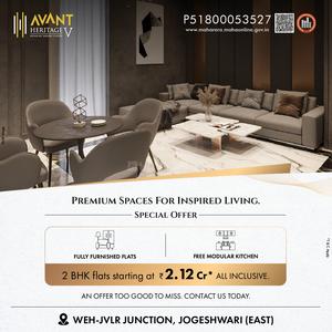 Project Image of 647.99 - 720.0 Sq.ft 2 BHK Apartment for buy in Avant Heritage V
