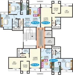 Project Image of 455.0 - 707.0 Sq.ft 1 BHK Apartment for buy in SD Bhalerao Prity Park B And C Bldg Phase 2