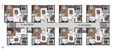 Project Image of 1206.0 - 1530.0 Sq.ft 2 BHK Apartment for buy in Radiant SR Middle Town