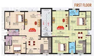 Project Image of 705.0 - 1180.0 Sq.ft 2 BHK Apartment for buy in VJS Kumaran Sukrataa
