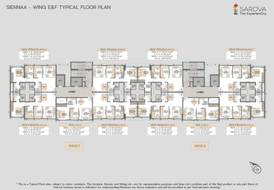 Project Image of 402.68 - 561.45 Sq.ft 1 BHK Apartment for buy in SD Siennaa Wing E