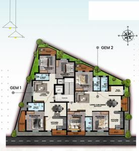 Project Image of 1451.0 - 1586.0 Sq.ft 3 BHK Apartment for buy in HP Modira Flats