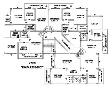 Project Image of 555.0 - 930.0 Sq.ft 1 BHK Apartment for buy in Ekta Residency