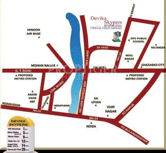 Project Image of 590.0 - 1144.0 Sq.ft 1 BHK Apartment for buy in Devika Skypers Tower 1 6 6A & 7