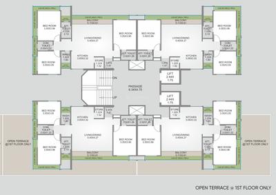 Project Image of 716.98 - 864.02 Sq.ft 2 BHK Apartment for buy in Yog Vivanta Sky Towers Phase 01