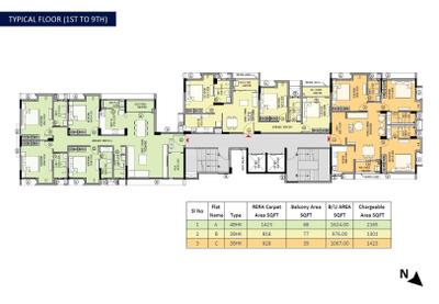 Project Image of 1301.0 - 2165.0 Sq.ft 3 BHK Apartment for buy in Vishnu Priya