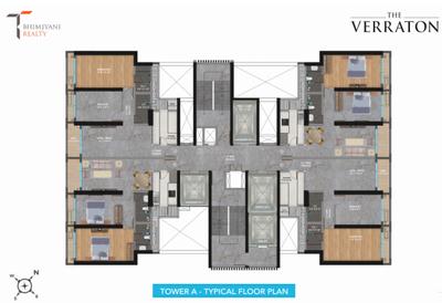 Project Image of 789.0 - 1360.0 Sq.ft 2 BHK Apartment for buy in T Bhimjyani The Verraton Infinity Towers