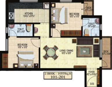 Project Image of 728.0 - 1500.0 Sq.ft 2 BHK Apartment for buy in SPS Brownstar