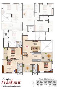 Project Image of 1345.0 - 1352.0 Sq.ft 3 BHK Apartment for buy in Swojas Prashant