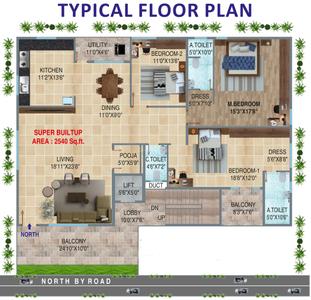 Project Image of 0.0 - 2540.0 Sq.ft 3 BHK Apartment for buy in Suvira Elite