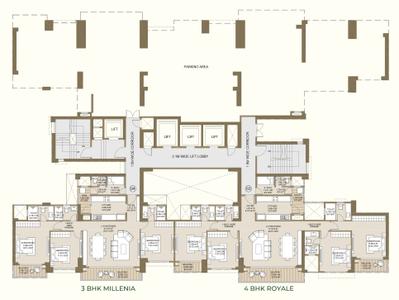 Project Image of 1073.17 - 1796.0 Sq.ft 2 BHK Apartment for buy in Crestoria Estate