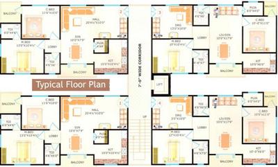 Project Image of 0.0 - 1075.0 Sq.ft 2 BHK Apartment for buy in MDVR Palace