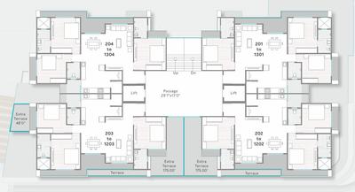 Project Image of 1364.0 - 1376.0 Sq.ft 3 BHK Apartment for buy in Aarna 48