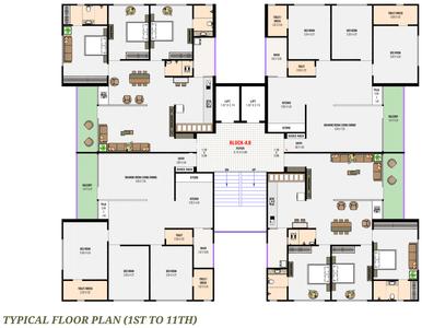 Project Image of 1241.19 - 2308.86 Sq.ft 3 BHK Apartment for buy in Kanha Nest Elina