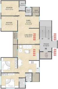 Project Image of 950.0 - 1334.0 Sq.ft 2 BHK Apartment for buy in Shiv Aashray Residency