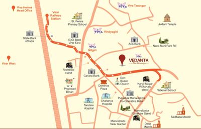 Project Image of 950 Sq.ft 2 BHK Apartment / Flat for sale in Virar East for Rs. 5800000