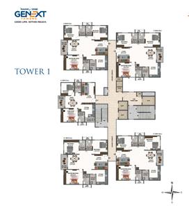 Project Image of 1310.0 - 1860.0 Sq.ft 2 BHK Apartment for buy in Ramky One Genext Towers