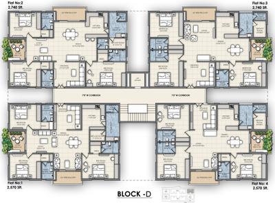 Project Image of 2025.0 - 2740.0 Sq.ft 3 BHK Apartment for buy in Patels Bright View