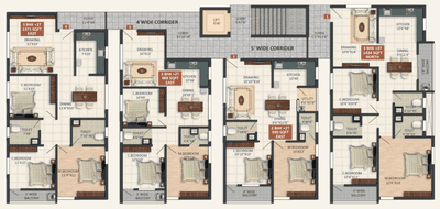 Project Image of 630.0 - 935.0 Sq.ft 2 BHK Apartment for buy in MC Palazzo