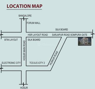 Project Image of 1439 Sq.ft 3 BHK Apartment / Flat for sale in Sompura for Rs. 5900000