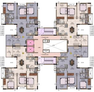 Project Image of 1055.0 - 1060.0 Sq.ft 3 BHK Apartment for buy in Mahindra Iris Court